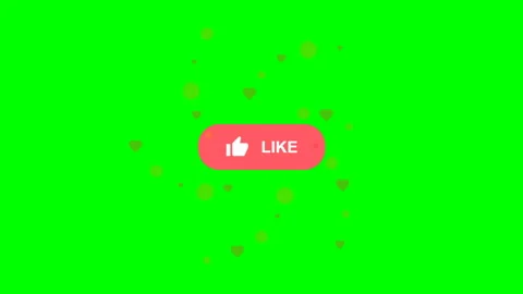 Like button explosion bottom Green Screen Lower Third Stock Footage 345222406
