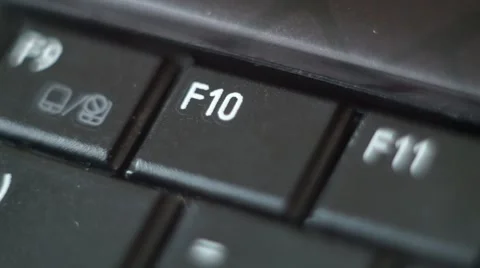 Button F10 Black PC Keyboard Typing Stock Footage 47309749