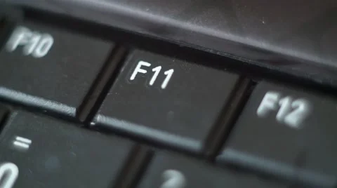 Button F11 Black PC Keyboard Typing Stock Footage 47309753