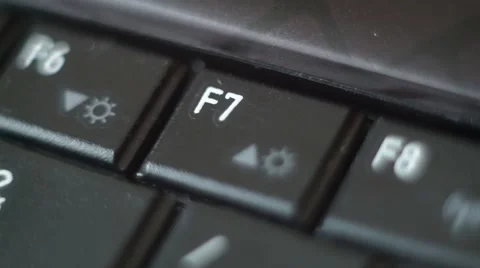 Button F7 Black PC Keyboard Typing Stock Footage 47309750