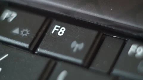 Button F8 Black PC Keyboard Typing Stock Footage 47309747