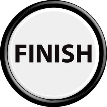Button finish Ilustração Stock