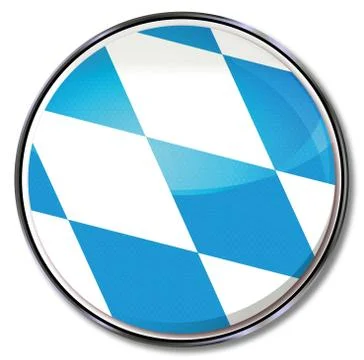 Button with flag of Bavaria Stock Illustration
