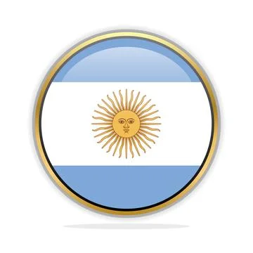 Button Flag Design Template Argentina Stock Illustration