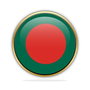 Button Flag Design Template Bangladesh Stock Illustration