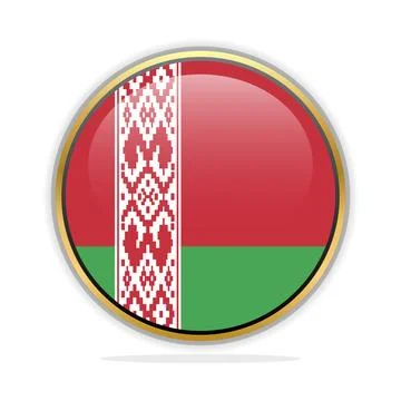 Button Flag Design Template Belarus Stock Illustration