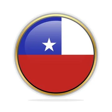 Button Flag Design Template Chile Stock Illustration