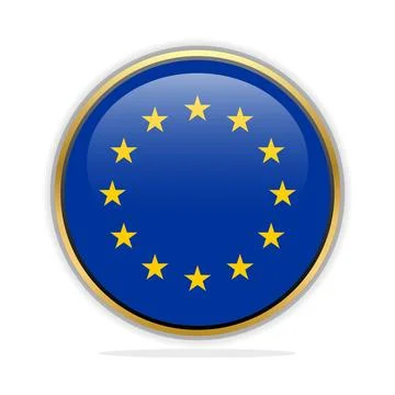 Button Flag Design Template European Union Stock Illustration
