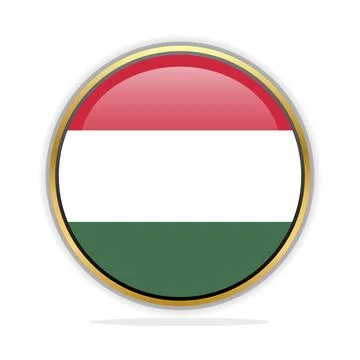 Button Flag Design Template Hungary Stock Illustration