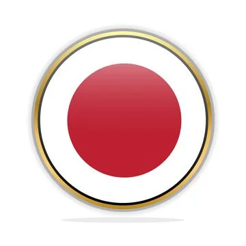 Button Flag Design Template Japan Stock Illustration