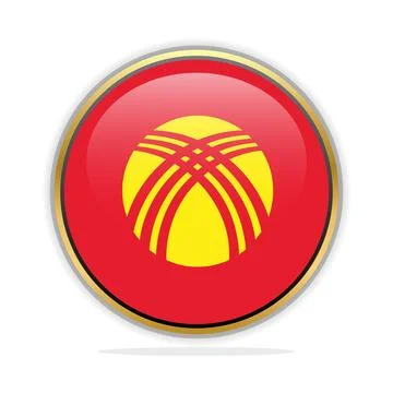 Button Flag Design Template Kyrgyzstan Stock Illustration