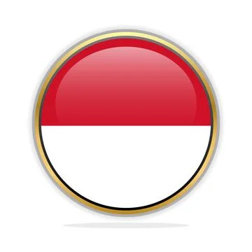 Button Flag Design Template Monaco Stock Illustration