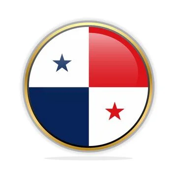 Button Flag Design Template Panama Stock Illustration