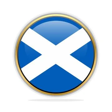 Button Flag Design Template Scotland Stock Illustration