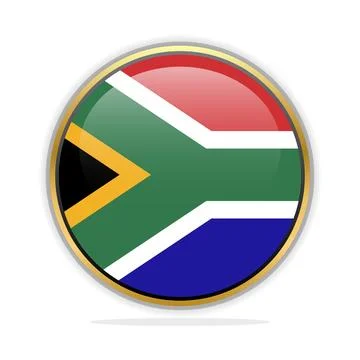Button Flag Design Template South Africa Stock Illustration