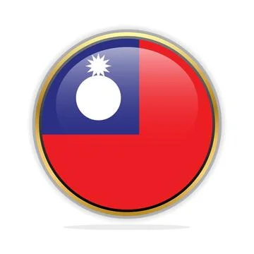 Button Flag Design Template Taiwan Stock Illustration