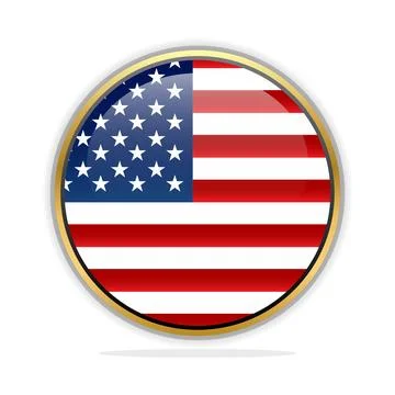 Button Flag Design Template United States of America Stock Illustration