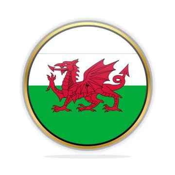 Button Flag Design Template Wales Stock Illustration