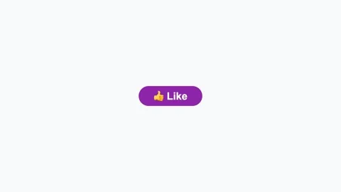Like Button flat design icon in purple color on white background seamless loop Stock Footage 342621824