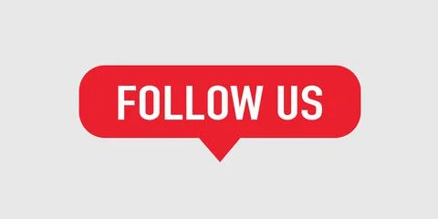 Button Follow us on white background. Vector illustration Stock Illustration