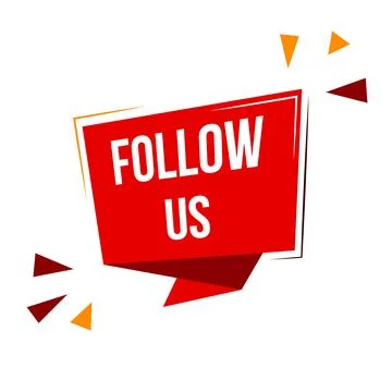 Button Follow us on white background. Vector illustration Stock Illustration