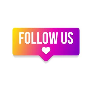 Button Follow us on white background. Vector illustration Stock Illustration
