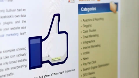 Like button Stock Footage 33904450