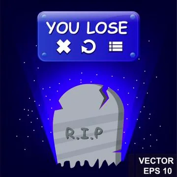 Button. Game. A cartoon. Congratulations. For your design. Vector conceptual  Иллюстрация