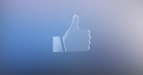 Like Button Glass 3d Icon Stock Footage 66605954