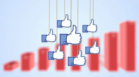 Like button with graph 스톡 동영상 32168654