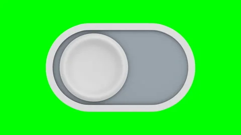 Button on green background. Isolated 3D illustration Stock Footage 139950676