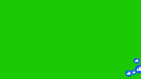 Like button on green screen when streaming or live stream Stock Footage 121084236