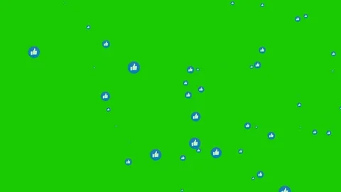 Like button on green screen when streaming or live stream Stock Footage 121084377