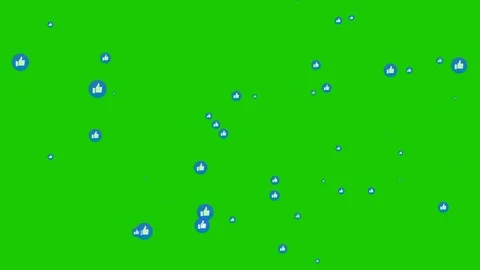 Like button on green screen when streaming or live stream Stock Footage 121084535