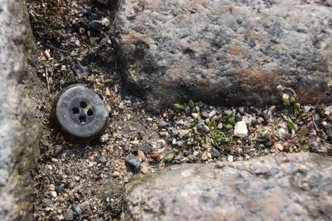 Button on the ground Stock Photos