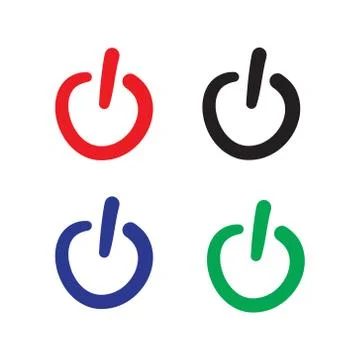 Off button hand drawn vector illustration.. Stock Illustration