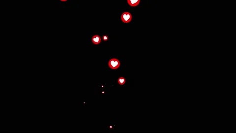 Like button, heart, love, animated react emotion icon isolated on black Stock Footage 213510359