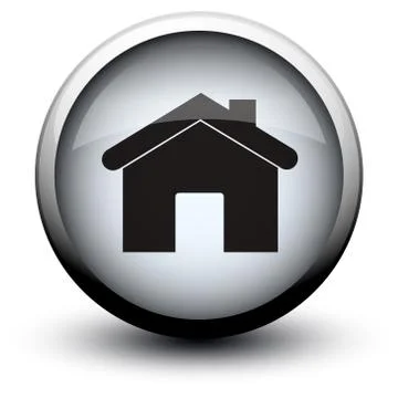 Button home 2d Illustrazione stock