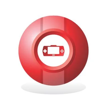 Button icon art theme Illustrazione stock