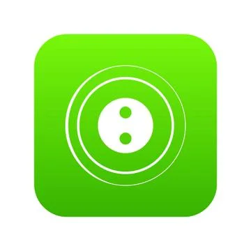Button icon digital green 스톡 일러스트