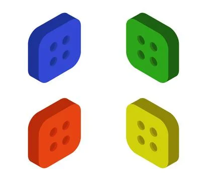 Button icon illustrated in vector on white background button icon illustra... Stock Photos