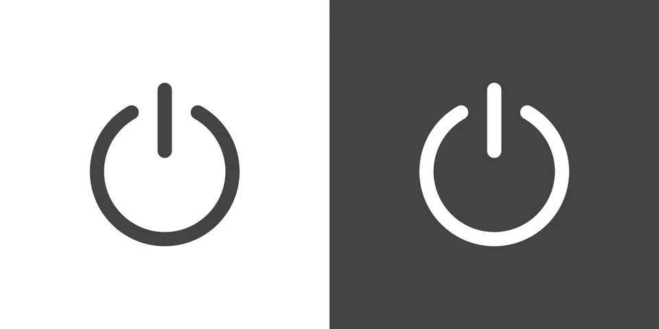 Button on off icon Illustrazione stock