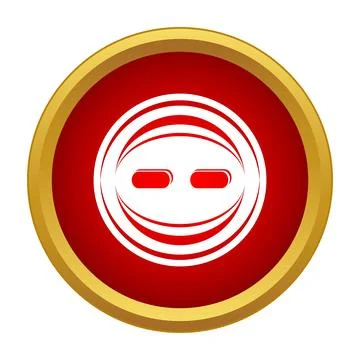 Button icon showing two holes for sewing Stock Illustration
