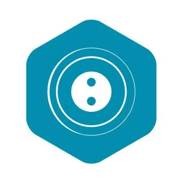 Button icon, simple style Stock Illustration