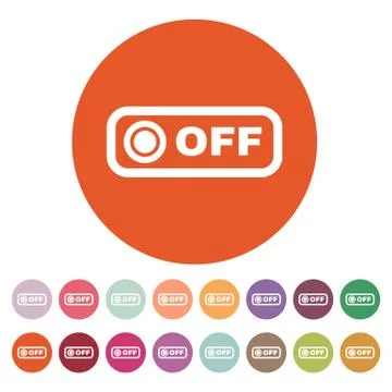 The off button icon. Off switch symbol. Flat Stock Illustration