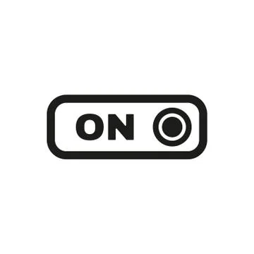 The on button icon. Switch symbol. Flat Stock Illustration