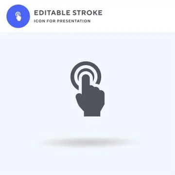 Button icon vector, filled flat sign, solid pictogram isolated on white, logo Stock Illustration