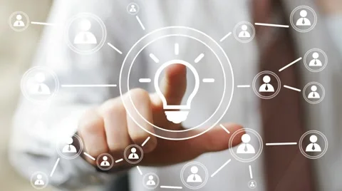 Button idea bulb web business businessman icon online Stock Footage 53251494