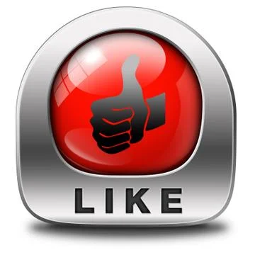 Like button Illustrazione stock