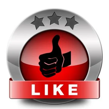 Like button Illustrazione stock